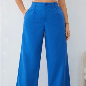 Blue wide leg pants